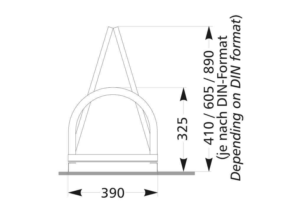 Werbefahrradständer AW 5000 Nautic - Maßzeichnung Werbefahrradständer AW 5000 Nautic